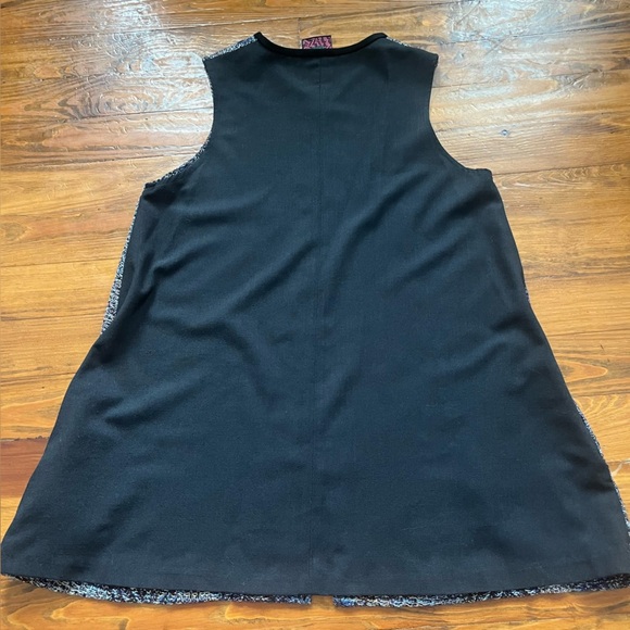 Patricia Palson Textured Blue & Grey Woven Zip Vest Sleeveless Jacket One Size - Picture 10 of 14